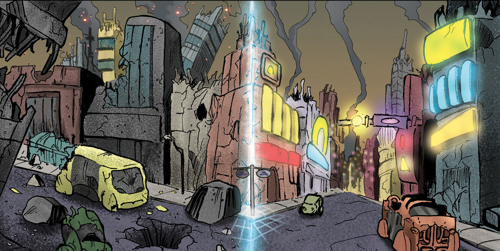Artwork from the Radius universe
